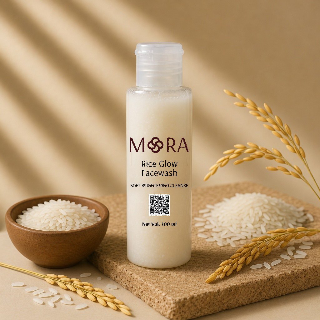 MORA Rice Glow Facewash — handmade herbal skincare