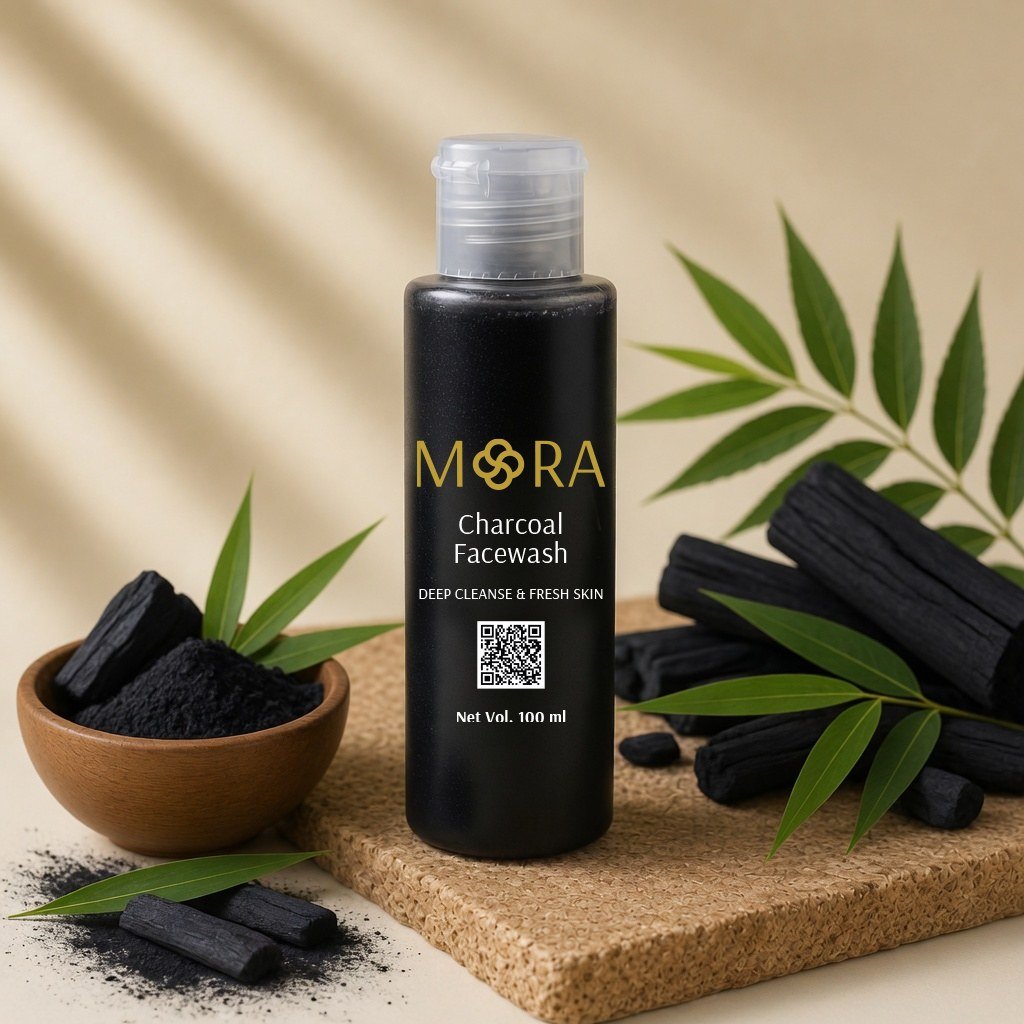 MORA Charcoal Facewash — handmade herbal skincare