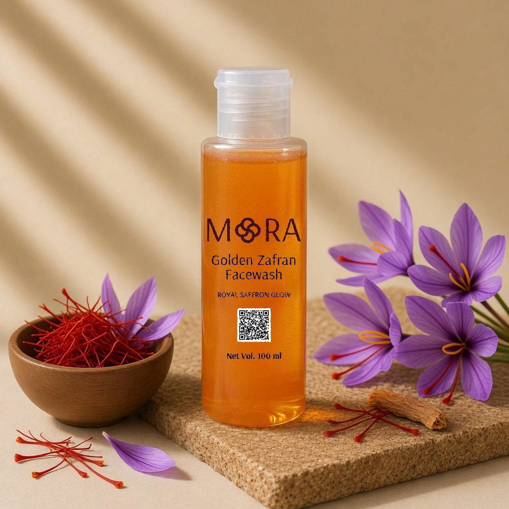 MORA Golden Zafran Facewash — handmade herbal skincare